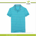Men's Blue Cotton Fashion Stripe Polo Shirt (KY-P038)